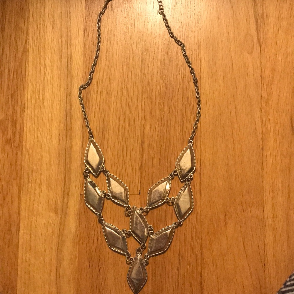 Silver statement necklace